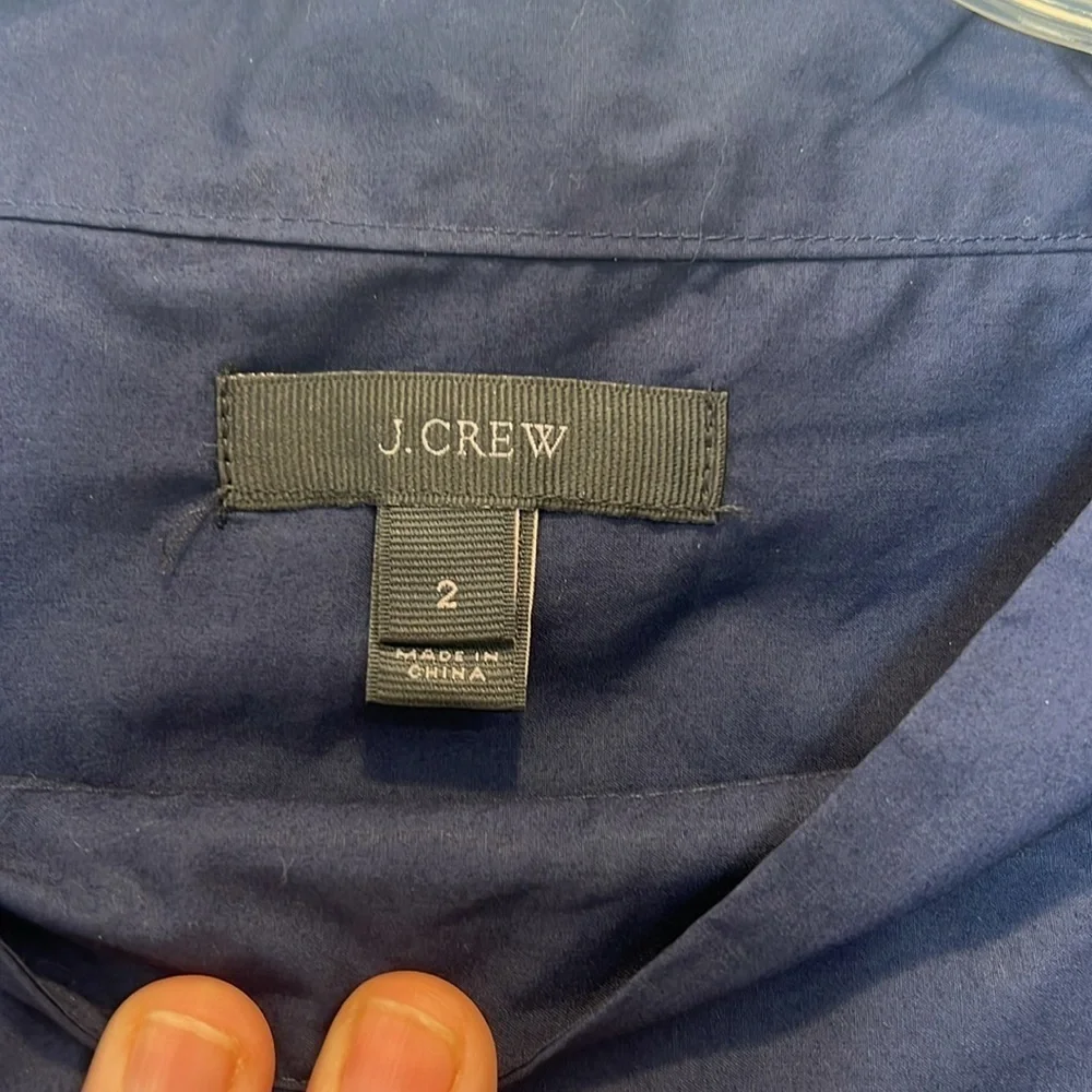 J. Crew Classic Navy Blouse size 2.